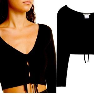 Alice and Olivia Sharee crop top